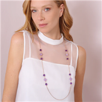 Halskette Bronzallure Dame Collana in  Metall-Legierung Ametista WSBZ02173AM - WSBZ02173AM